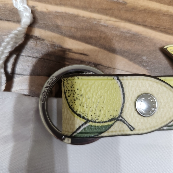Coach Yellow Lemon Keychain/valet